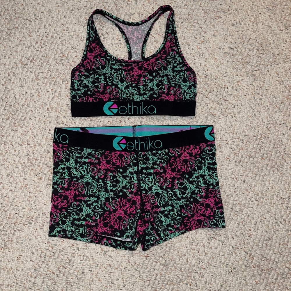 Ethika Sports bra and short set